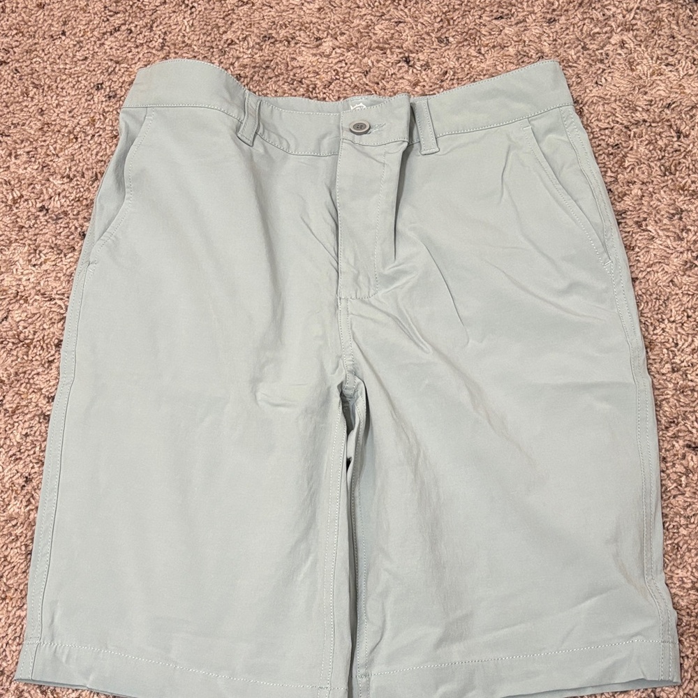 Southern Tide Kids Light Gray Flat Front Shorts